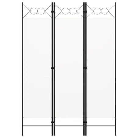 Cloison de séparation 3 panneaux blanc 120x180 cm