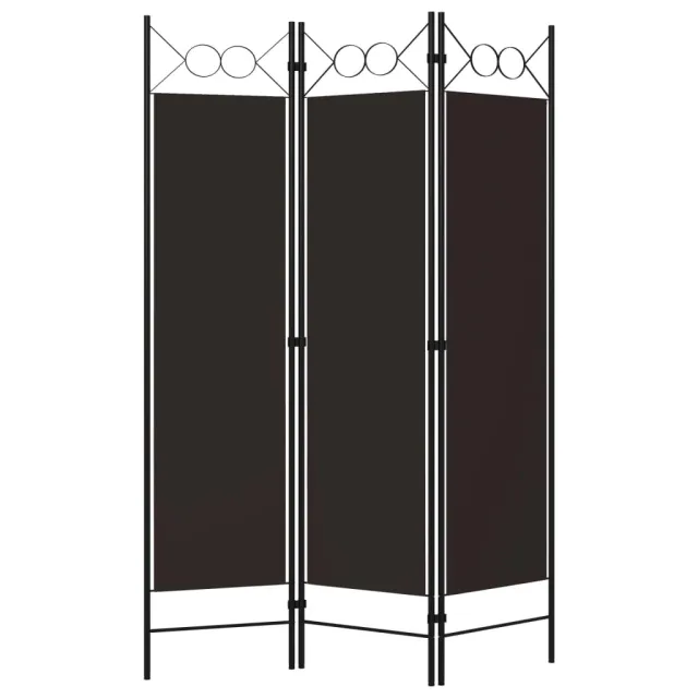 Cloison de séparation 3 panneaux Marron 120x180 cm