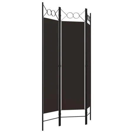 Cloison de séparation 3 panneaux Marron 120x180 cm