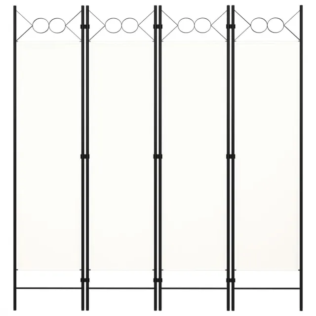 Cloison de séparation 4 panneaux blanc 160x180 cm