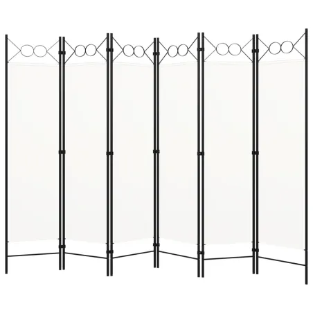 Cloison de séparation 6 panneaux Blanc 240x180 cm