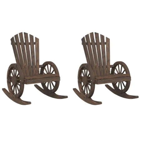 Chaises à bascule Adirondack lot de 2 bois de sapin massif