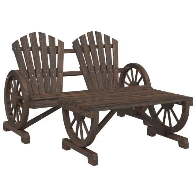 Salon de jardin 4 pcs bois de sapin massif