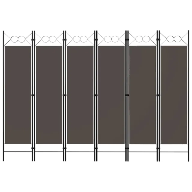 Cloison de séparation 6 panneaux Anthracite 240x180 cm