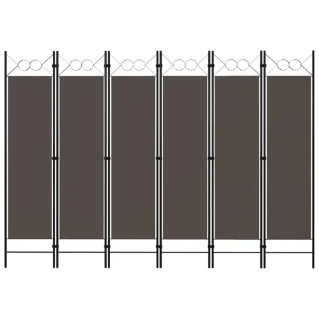 Cloison de séparation 6 panneaux Anthracite 240x180 cm