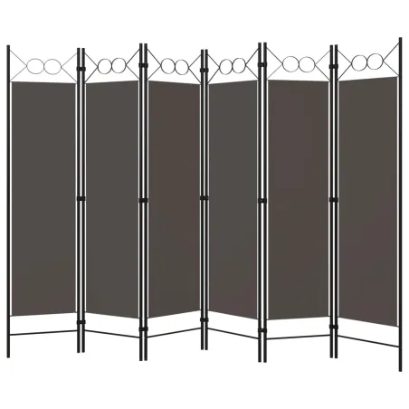 Cloison de séparation 6 panneaux Anthracite 240x180 cm