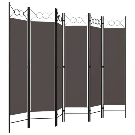 Cloison de séparation 6 panneaux Anthracite 240x180 cm