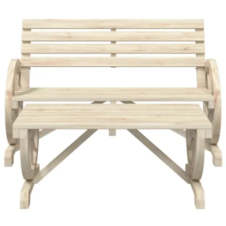 Salon de jardin 4 pcs bois de sapin massif