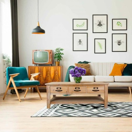 Hoofdtafel Alexandra House Living Bruin Sparrenhout Hout MDF 66 x 48 x