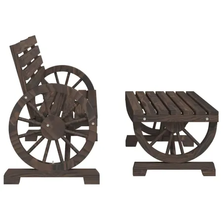 Salon de jardin 4 pcs bois de sapin massif