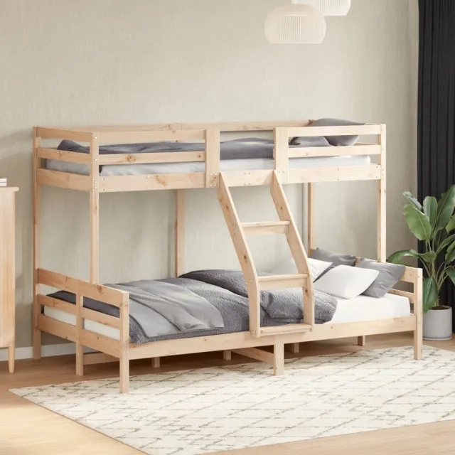 Lit superposé sans matelas 80x200/120x200 cm bois massif