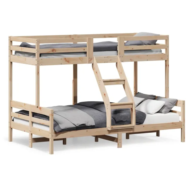 Lit superposé sans matelas 80x200/120x200 cm bois massif