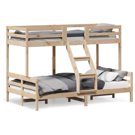 Lit superposé sans matelas 80x200/120x200 cm bois massif