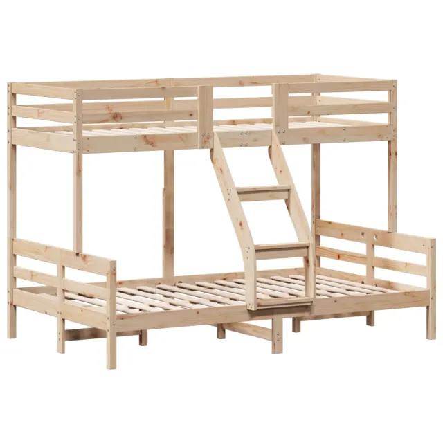 Lit superposé sans matelas 80x200/120x200 cm bois massif