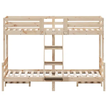 Lit superposé sans matelas 80x200/120x200 cm bois massif