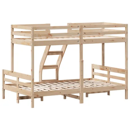 Lit superposé sans matelas 80x200/120x200 cm bois massif