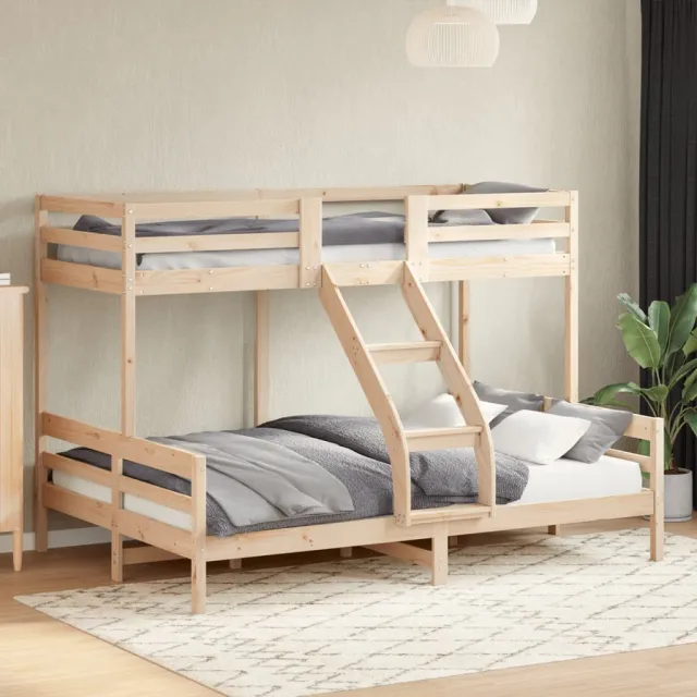 Lit superposé sans matelas 80x200/140x200 cm bois massif
