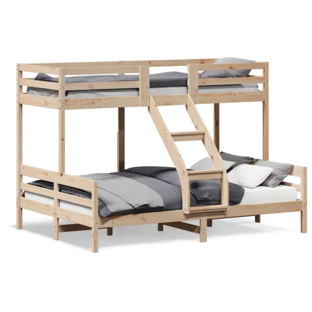 Lit superposé sans matelas 80x200/140x200 cm bois massif