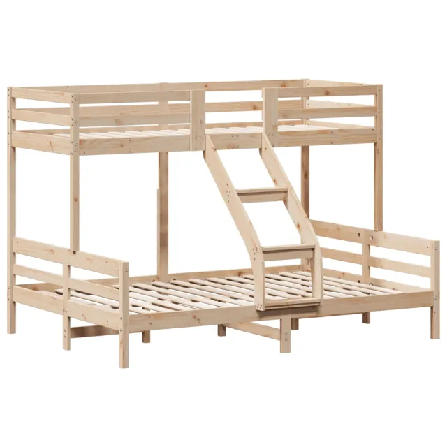 Lit superposé sans matelas 80x200/140x200 cm bois massif