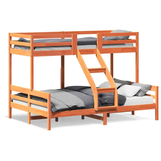 Lit superposé sans matelas 80x200/140x200 cm bois massif