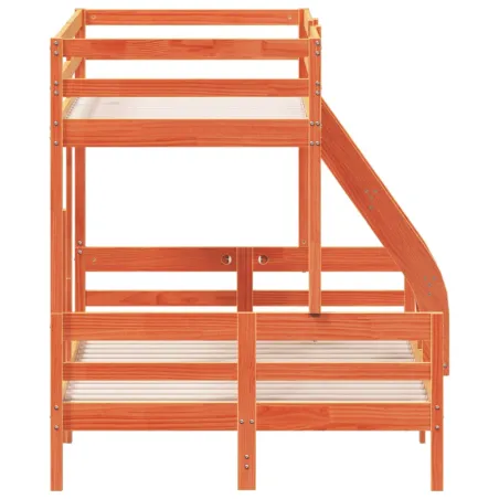 Lit superposé sans matelas 90x200/120x200 cm bois massif