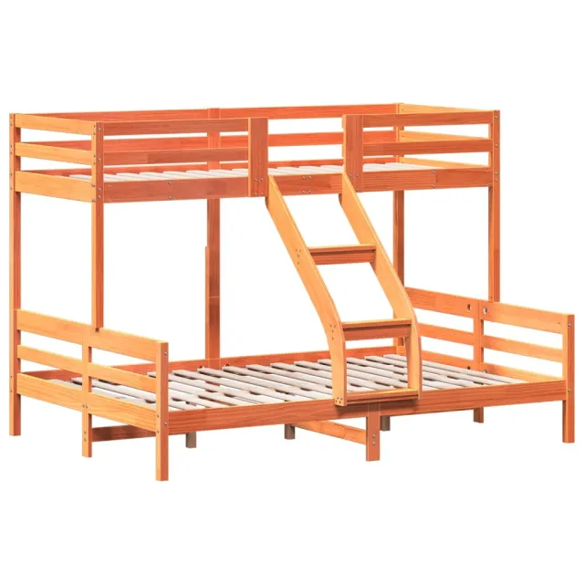 Lit superposé sans matelas 90x200/140x200 cm bois massif