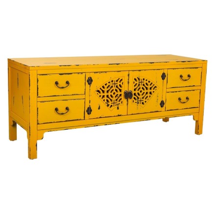 Tiroirs polyvalents Alexandra House Living Jaune Bois d'épicéa Bois