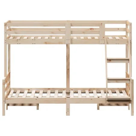 Lit superposé sans matelas 80x200/120x200 cm bois massif