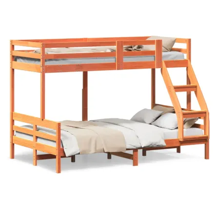 Lit superposé sans matelas 80x200/120x200 cm bois massif 2