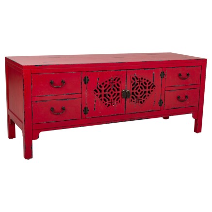 Tiroirs polyvalents Alexandra House Living Rouge Bois d'épicéa Bois