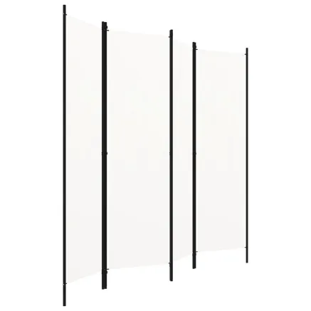 Cloison de séparation 4 panneaux Blanc 200x180 cm 2