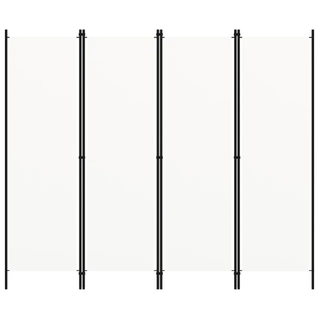 Cloison de séparation 4 panneaux Blanc 200x180 cm