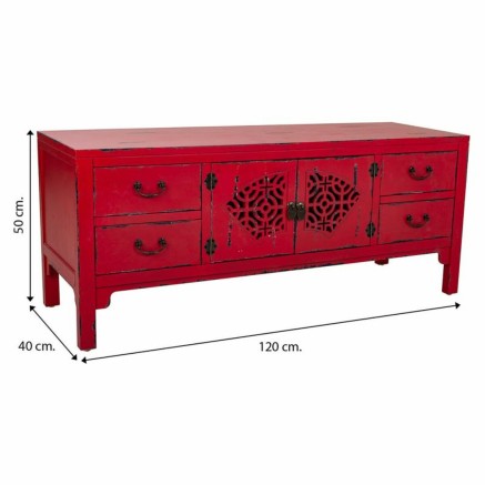 Tiroirs polyvalents Alexandra House Living Rouge Bois d'épicéa Bois 2