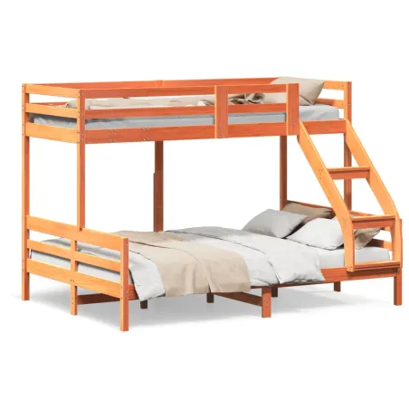 Lit superposé sans matelas 90x200/140x200 cm bois massif