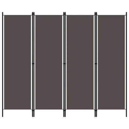 Cloison de séparation 4 panneaux Anthracite 200x180 cm