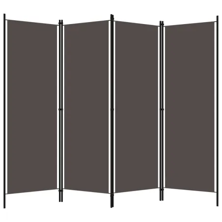 Cloison de séparation 4 panneaux Anthracite 200x180 cm
