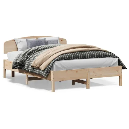 Cadre de lit sans matelas 120x200 cm bois de pin massif 2