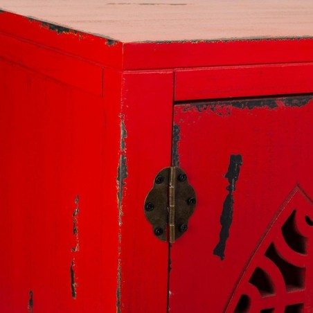 Aparador Alexandra House Living Rojo Madera de abeto Madera MDF 40 x 8