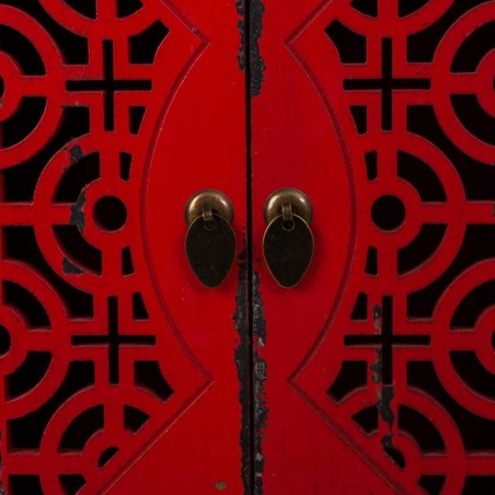 Aparador Alexandra House Living Rojo Madera de abeto Madera MDF 40 x 8