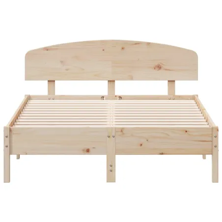 Cadre de lit sans matelas 140x190 cm bois de pin massif