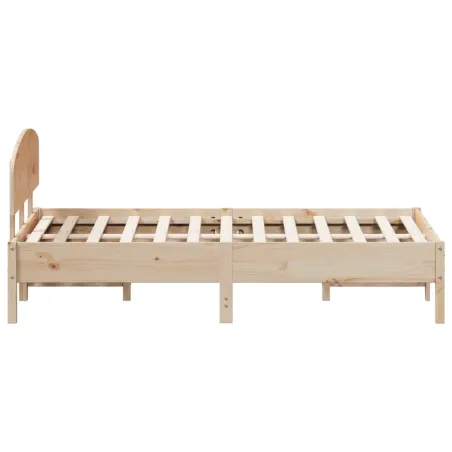 Cadre de lit sans matelas 140x190 cm bois de pin massif