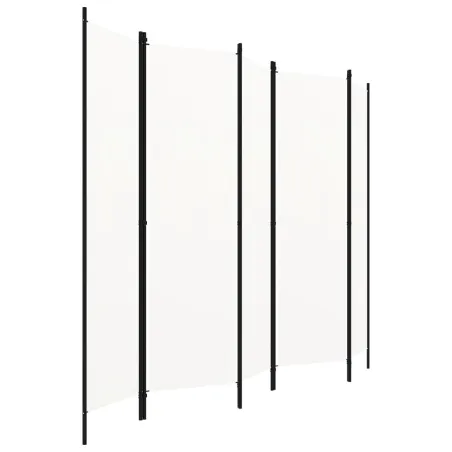 Cloison de séparation 5 panneaux Blanc 250x180 cm