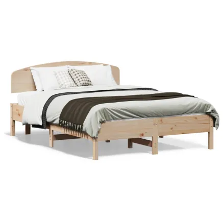 Cadre de lit sans matelas 120x190 cm bois de pin massif 2