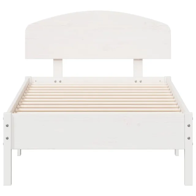 Cadre de lit sans matelas blanc 90x190 cm bois de pin massif