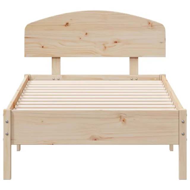 Cadre de lit sans matelas 75x190 cm bois de pin massif