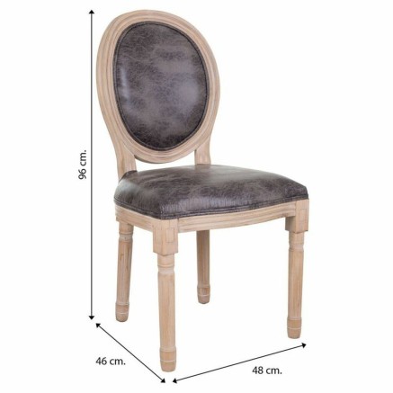 Silla de Comedor Alexandra House Living Gris 100 % poliéster 46 x 96 2