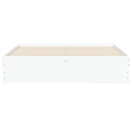 Cadre de lit avec tiroirs sans matelas blanc 150x200 cm