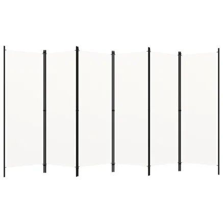 Cloison de séparation 6 panneaux Blanc 300x180 cm