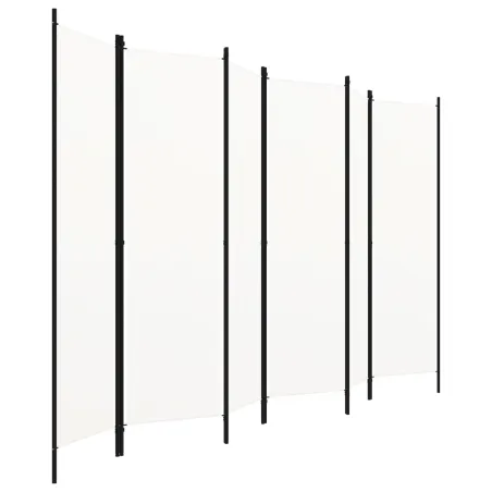 Cloison de séparation 6 panneaux Blanc 300x180 cm