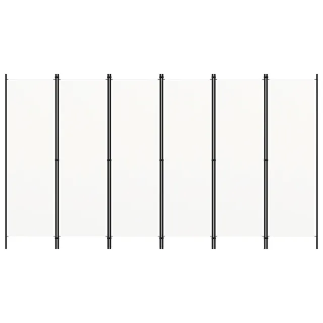 Cloison de séparation 6 panneaux Blanc 300x180 cm